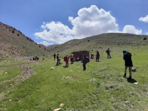 محل استراحت تیم باشگاه کوهنوردی همنوردان ، کلبه چوپان ، اولنگ پایین قله بردو-تربت جام
